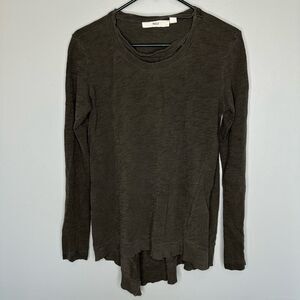 Wilt Asymmetrical Long sleeve unfinished neck sweater XS grey